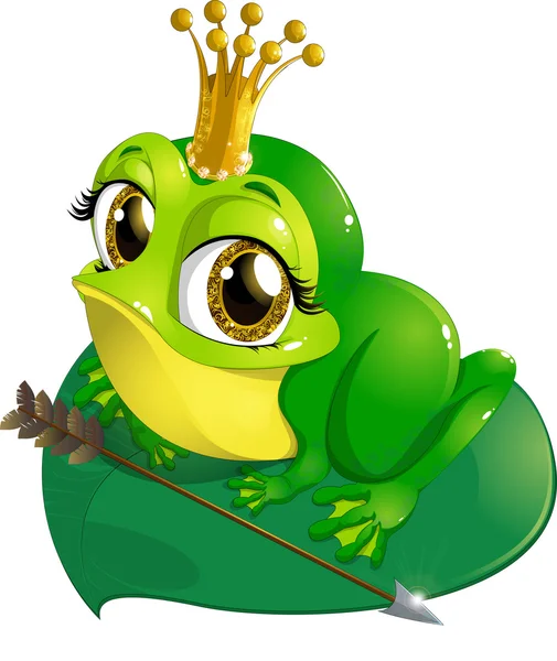 Princess the frog — Stock Vector