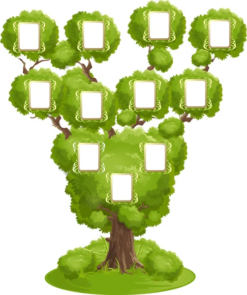 Hermoso árbol genealógico — Vector de stock