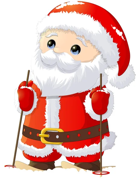 Papá Noel pintado sobre un fondo blanco — Vector de stock