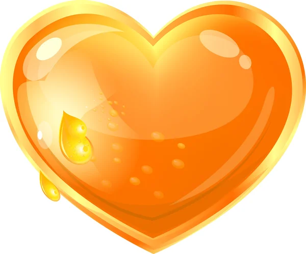 Όμορφη καρδιά από μέλι — Διανυσματικό Αρχείο