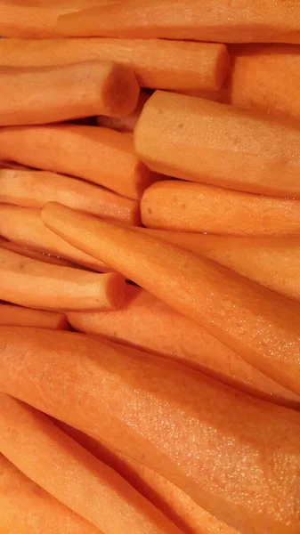 Ripe Peeled Carrots Peeled Carrots Cooking — Stock Photo, Image