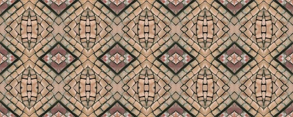 Sömlös Textur Mosaik Sömlös Mosaik Vintage Bakgrund — Stockfoto