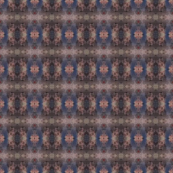 Shibori Muster Ikat Textil Krawattenfärbedruck Braun Nahtlose Schablone Marokkanische Fliese — Stockfoto