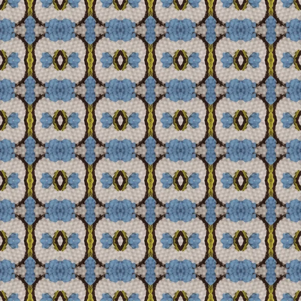 Patrón Shibori Textil Ikat Impresión Tinte Lazo Plantilla Azul Sin — Foto de Stock