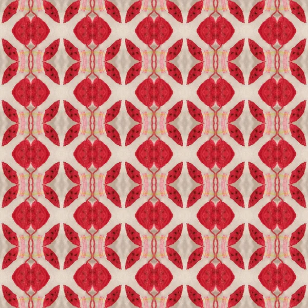 Shibori Pattern Ikat Textile Tie Dye Print Red Seamless Stencil — 스톡 사진
