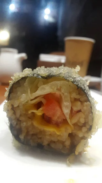 Piatto Cucina Orientale Sushi Prodotti Alimentari — Foto Stock