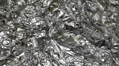 Buruşmuş folyo yüzeyi. Folyo buruşmuş.