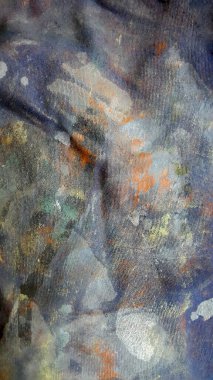 Boya lekeli pürüzlü kumaş. Renkli resimlerle tasarım sanatı arkaplanı