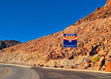 ARIZONA, USA - CIRCA 2011: Arizona state road sign in USA circa summer 2011.