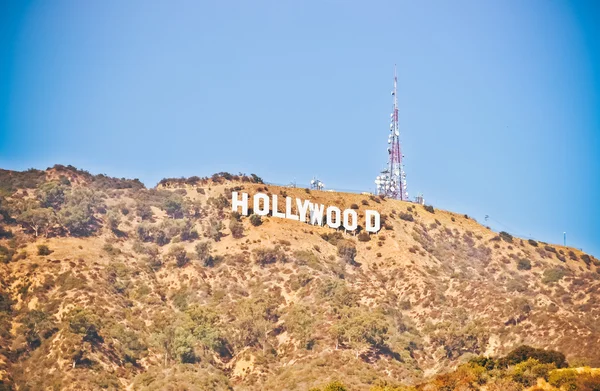 LOS ANGELES - CIRCA 2011: Hollywood sign on the Hollywood Hills in Los Angeles at the daytime, California, USA circa summer 2011. — Stock Photo, Image