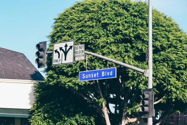 LOS ANGELES - CIRCA 2011: Sunset boulevard in Los Angeles, California, USA circa summer 2011. — Stock Photo, Image