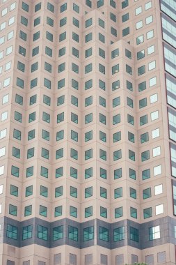 Miami Beach, Fl - 2011 yaklaşık: grafik çizgiler bir gökdelenin Miami, Florida, ABD şehir Yaz 2011 yaklaşık.