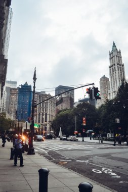 New York - 2014 yaklaşık: Sokakları ve Manhattan, New York City, Ny, ABD yaz 2014 yaklaşık Wall Street İlçesi'nde Mimarlık.