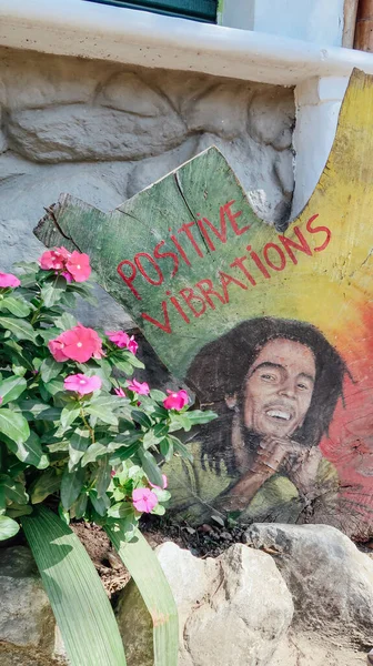 Minca Colombie Circa Mars 2020 Bob Marley Petit Graffiti Dans — Photo