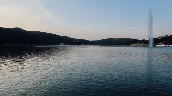 Abrau Dyurso Russia Circa September 2020 View Abrau Lake Mountains — Stock Photo, Image