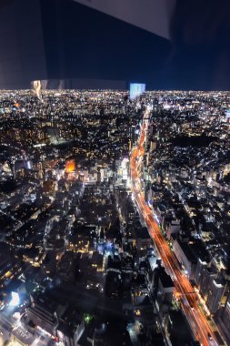 bir görünümü roppongi mori tower Tokyo barda, Japonya