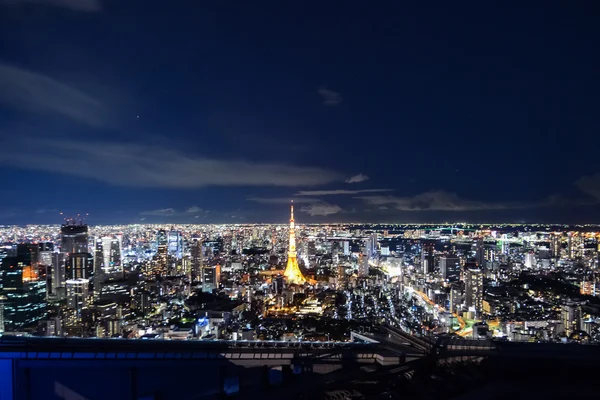 Vista da Torre de Tóquio de Roppongi Hills Em Tóquio, Japão — Fotografia de Stock