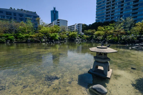 Nice park with pond in downtown Tokyo, Japan — Stock Photo, Image