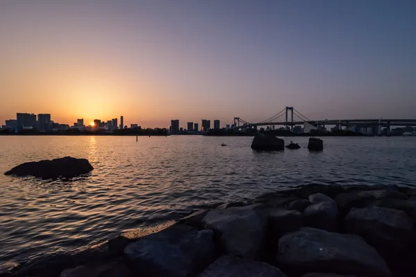 Solnedgång i tokyo, japan — Stockfoto