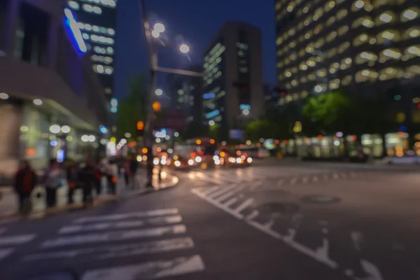 Luces nocturnas bellamente borrosas de la ciudad —  Fotos de Stock