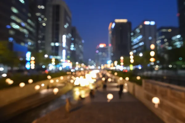 Beautifully blurred night city lights — Stock Photo, Image