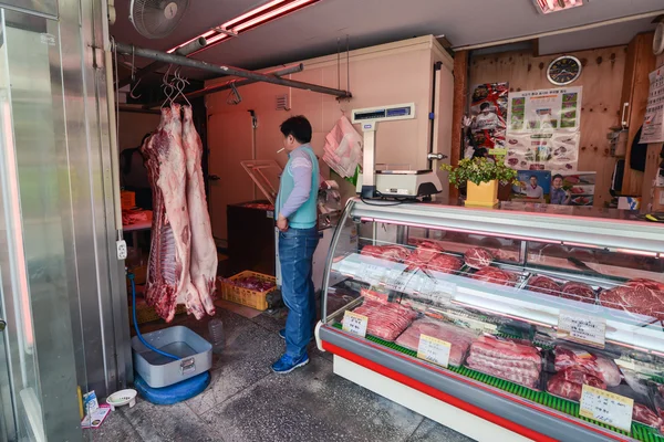 Carnicería en Bukchon Hanok Village, Seúl, Corea —  Fotos de Stock