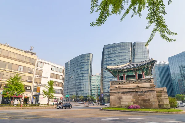 Seoul, Kore merkezinde farklı Kore mimari — Stok fotoğraf