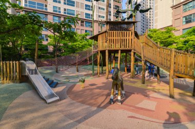 SEOUL, SOUTH KOREA - children playground in Gangnam District, Seoul