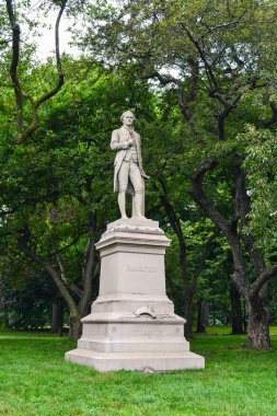 NEW YORK - A sculpture of Hamilton in Central Park, New York City, USA