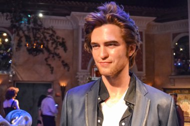 Wax portrait of Robert Pattinson at Madame Tussaud's museum in New York