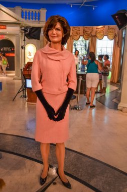 Jacqueline Kennedy wax figure in Madame Tussaud's museum in New York clipart