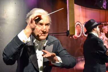 orchestra conductor's wax figure in Madame Tussaud's museum in New York