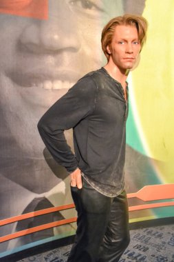 NEW YORK, CIRCA 2011 - Jon Bon Jovi's wax figure in Madame Tussaud's museum in New York clipart