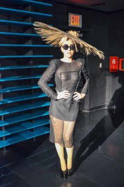 NEW YORK, CIRCA 2011 - Lady Gaga wax figure in Madame Tussaud's museum in New York