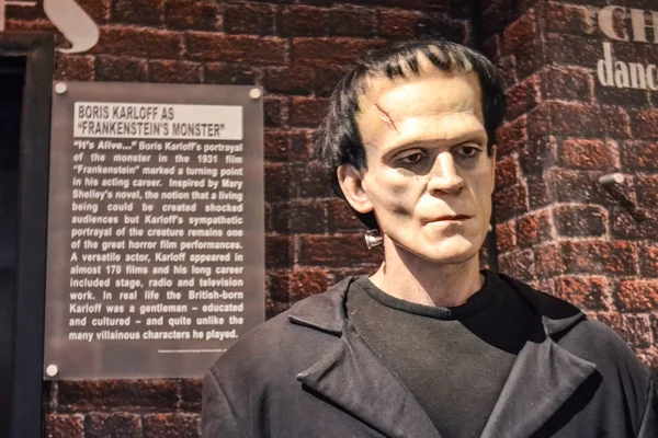 Frankenstein's wax figure in Madame Tussaud's museum in New York 免版税图库图片