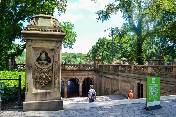 New York, Usa - ca juni 2011: Bethesda terrass i Central Park, New York City, Usa — Stockfoto