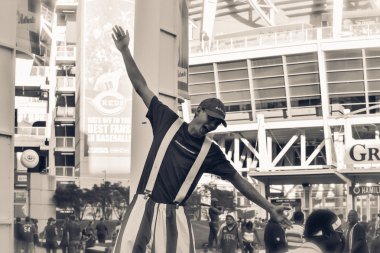 CINCINNATI, OH - CIRCA 2011: people on baseball game on the Great American Ball Park stadium in Cincinnati, OH, USA at summer 2011.