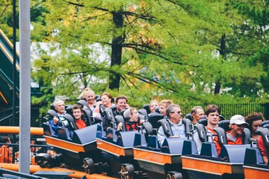 CINCINNATI, OH - CIRCA 2011: roller soaker in the amusement park Kings Island in Cincinnati, OH, USA at summer 2011.