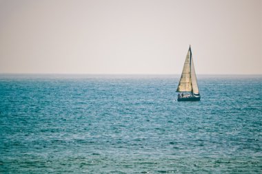 MALIBU, CA - CIRCA 2011: yacht in the sea on a sunny day in California, USA in summer 2011.