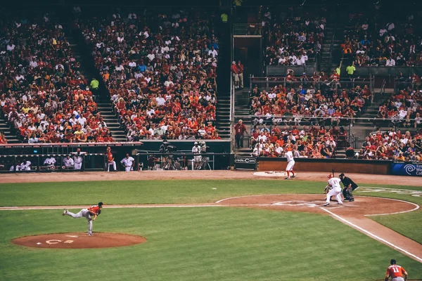 CINCINNATI, OH - CIRCA 2011: baseball game on the Great American Ball Park stadium in Cincinnati, OH, USA at summer 2011.