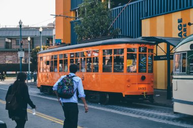 San Francisco, Ca - 2011 yaklaşık: ünlü San Francisco eski tramvay şehir San Francisco, Ca, ABD yaklaşık Yaz 2011.