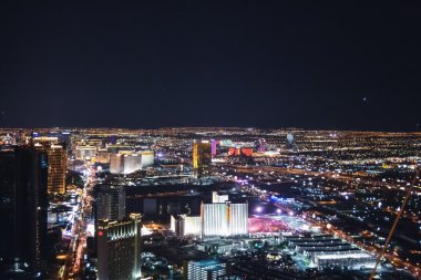 Las Vegas - 2011 yaklaşık: Las Vegas hava görünümünü gece zaman yaz 2011, Nevada, ABD yaklaşık.