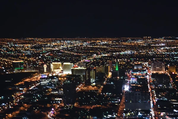 Las Vegas - Circa 2011: luchtfoto van Las Vegas bij nachttijd circa zomer 2011, Nevada, Usa. — Stockfoto