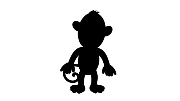 Человек обезьяне, большой размер — стоковое видео