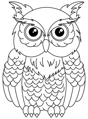 Baykuş boyama için oturma