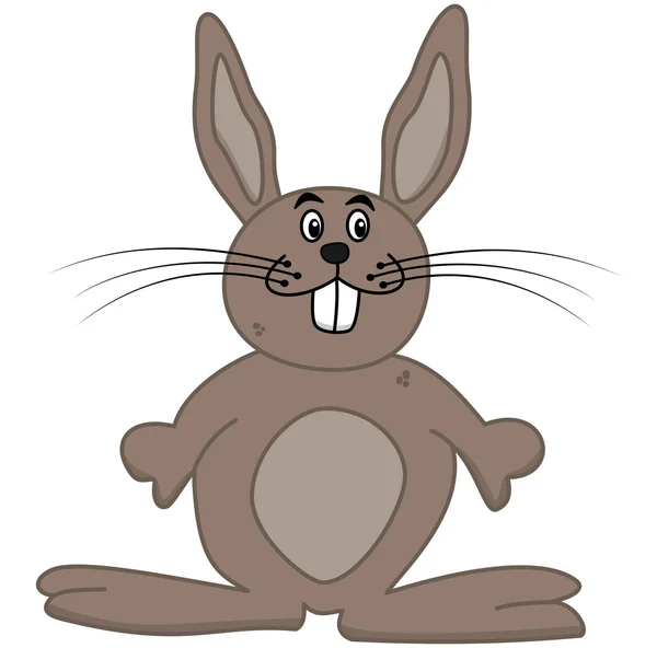 Conejo con dientes grandes — Vector de stock