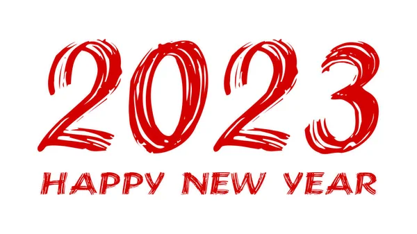 Krvavý Horor Jako Ilustrace Šťastný Nový Rok 2023 Červený Text — Stockový vektor