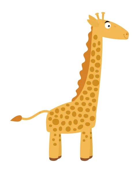 Giraffe Zoological Park His Profile Blond Hair — Stock Vector