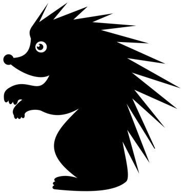 Bir gölge kirpi'nın profili