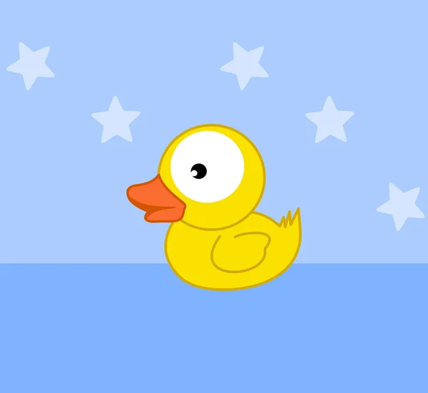 A toy duckling bath — Stock Vector